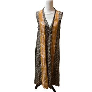 World Market Maxi Dress Paisley Pockets Boho Prairie Renaissance Cottage Country